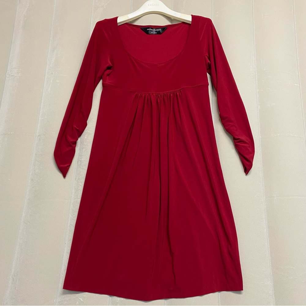 Norma Kamali Women’s Babydoll Dress Medium Empire Waist Designer Quiet Luxury